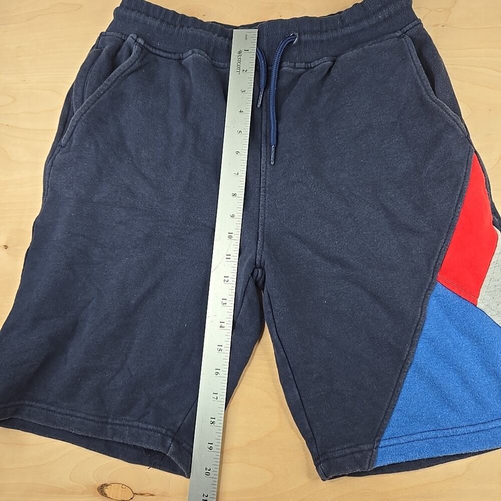 Staple Pigeon Men's Sweat Short Navy Blue/Red Fleece Striped Logo Size L - Picture 9 of 12